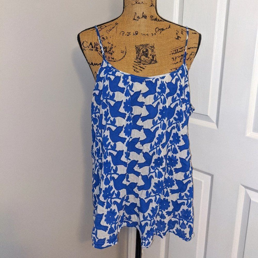 Old Navy Blue and White Tank Top